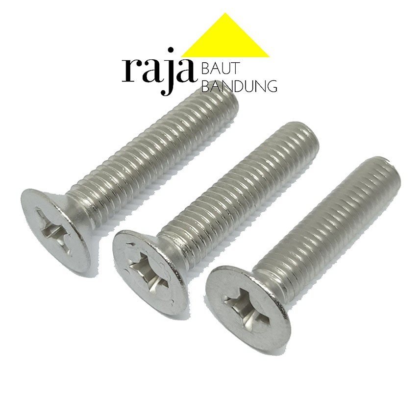 5 PCS BAUT JF M8 STAINLESS STEEL BAUT OBENG ANTI KARAT