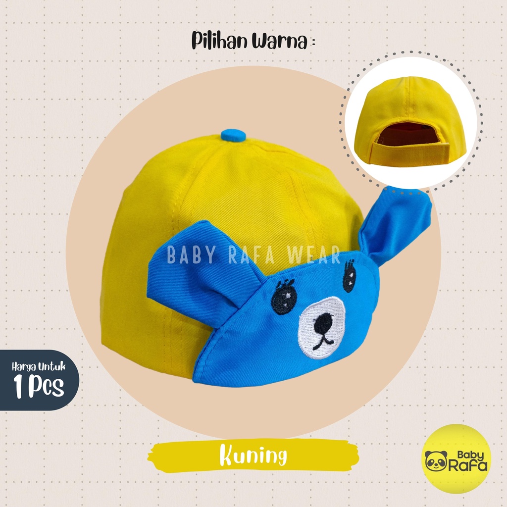 Topi Baseball Bayi Anak Hat Baby 1 sd 4 Tahun Kualitas Impor Model BEAR Dua Warna