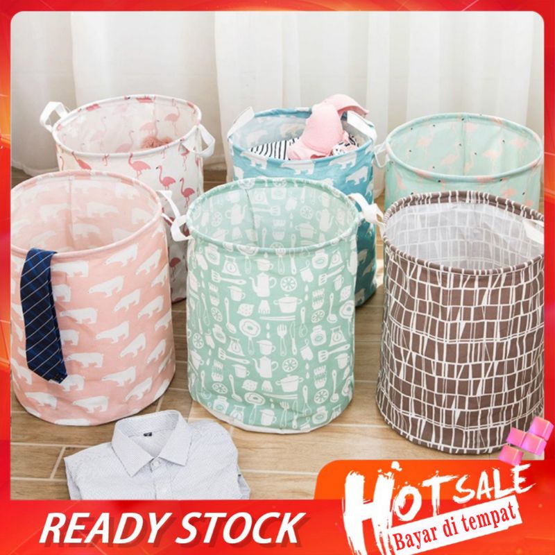 KERANJANG BAJU KOTOR KARAKTER MURAH KOTAK PENYIMPANAN PAKAIAN KRANJANG Lipat Motif Doraemon Kartun W