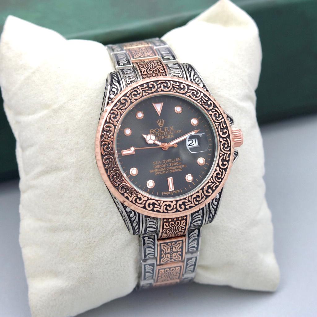 jam tangan pria fashion ROLEX batik tanggal aktif
