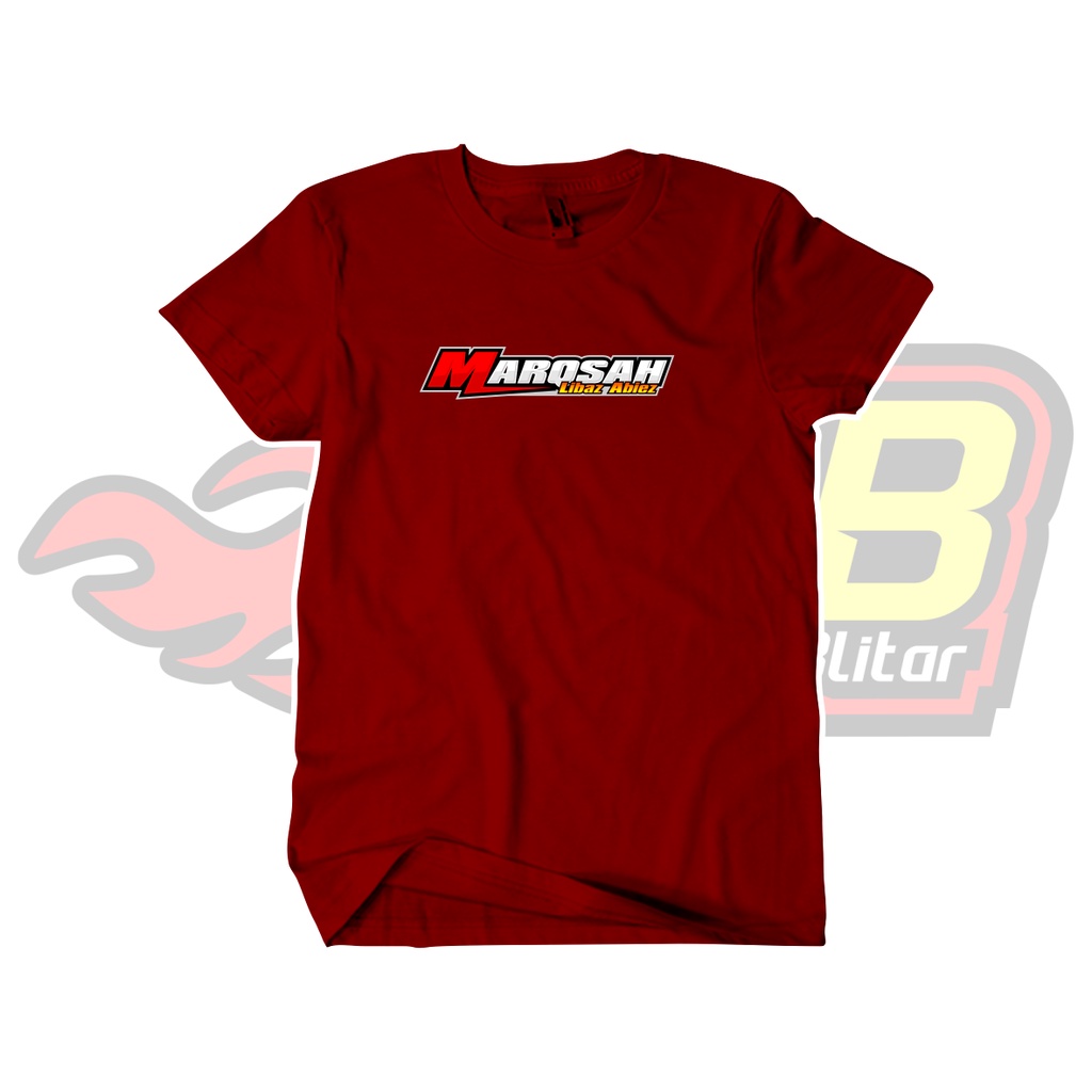 Kaos Marqsah Libaz Abiez Merah Katun Combed Distro Unofficial