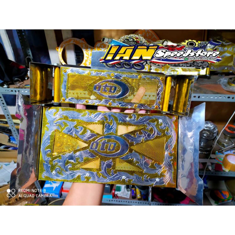 Cover radiator full ukir stainlees for vixion, cb150r