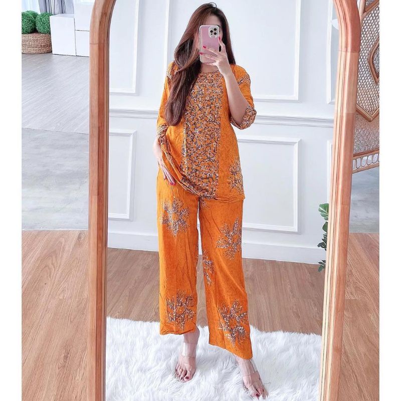 One set Batik Rayon ,Piyama Rayon ,Setelan Wanita Rayon Super-SSS01
