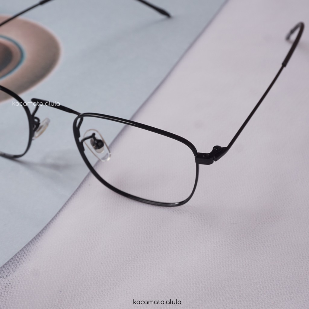Gulos Kacamata Besi Ringan Kotak Wanita Pria - Kacamata Photocromic Minus Plus Antiradiasi Blueray-5