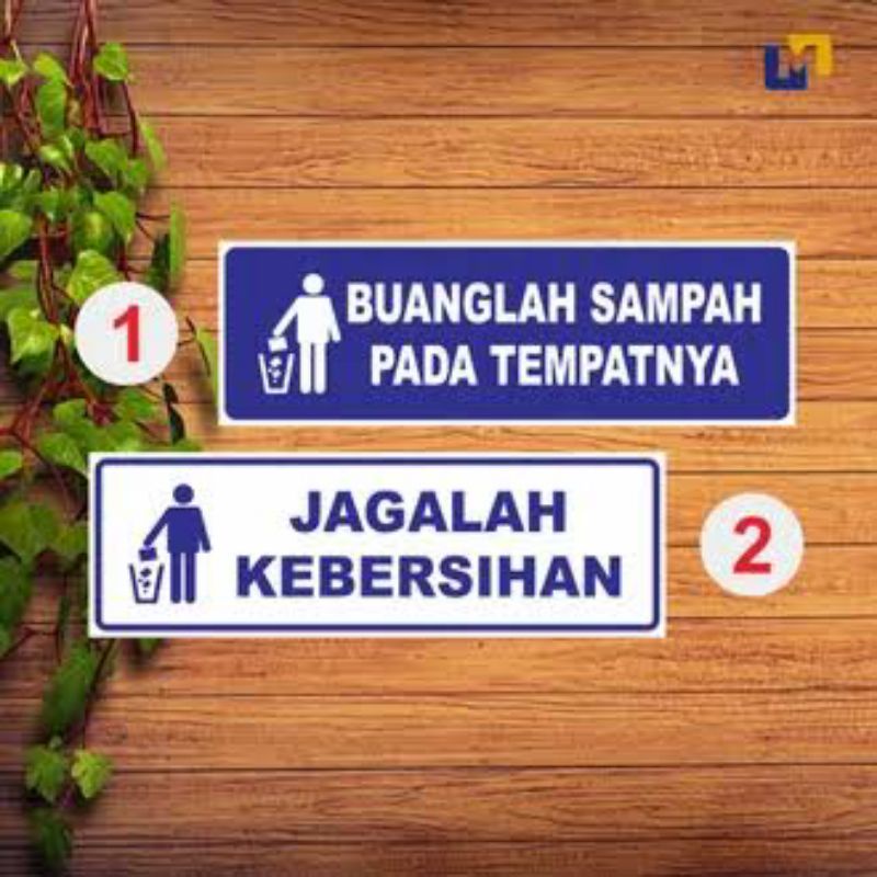 

stiker sign buanglah sampah pada tempatnya stiker tulisan sampah stiker rambu k3 uk 23×8cm