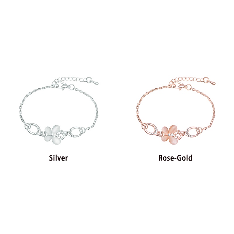 1 Pcs,Korean,Gelang Titanium,Wanita,Anti Karat Selamanya,Kupu,Berlian,Bracelet