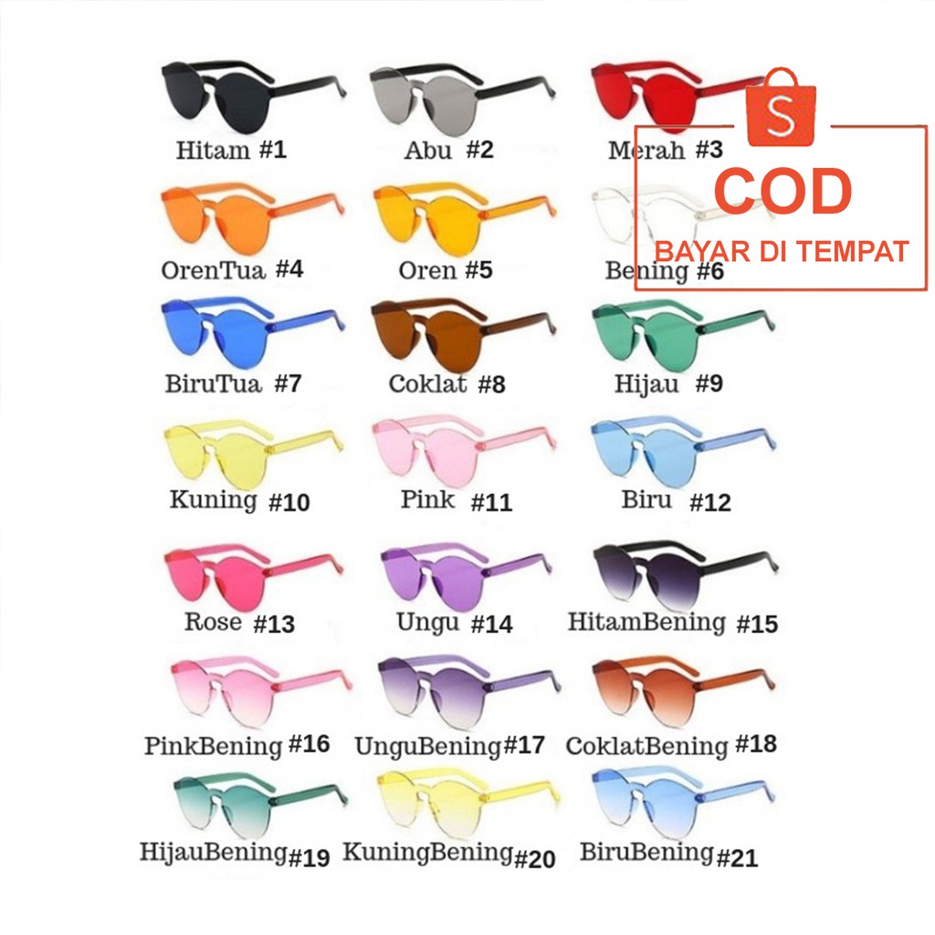 ✅COD Kacamata Jelly Anti Radiasi Hitam Gaya Korean Style Aksesoris Fashion Sunglasses Kaca Mata Retro Polarized Photocromic Pria Wanita Cowok Cewek Perempuan Korea Murah Original