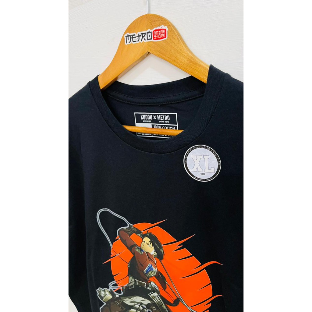 Tshirt Levi In Action Attack on Titan Premium Quality Kaos AOT SNK Shingeki No Kyojin Wibu Otaku Unisex