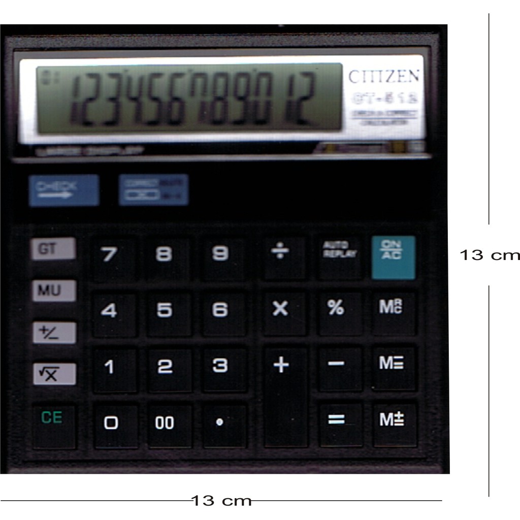 

Kalkulator CTTTZEN CT-512 Replay Calculation 12 Digit CT 512