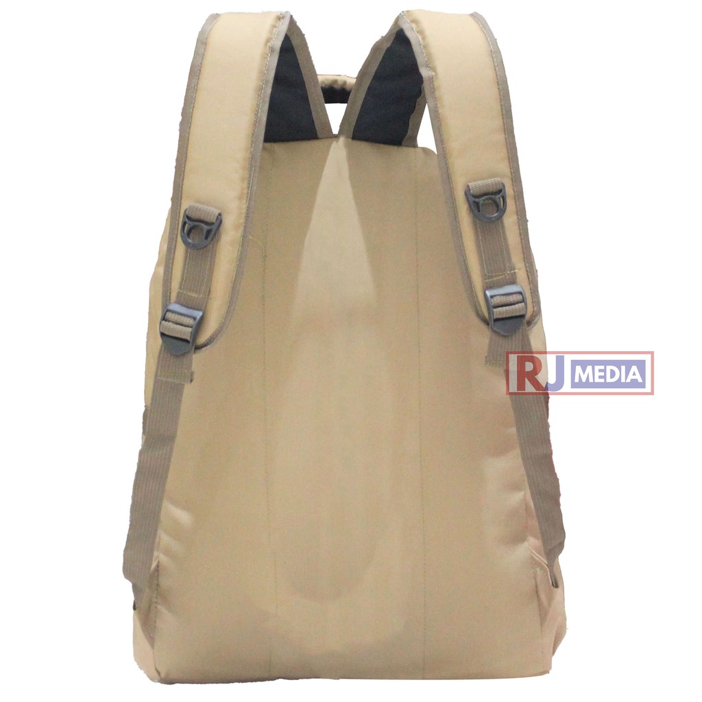 [ BISA COD ] Tas Ransel Kanvas Pria Distro Deka Warna Coklat Muda Backpack Kanvas Denim Premium Backpack Multifungsi  Tas Ransel Backpack Cowok Keren Stylish Sporty Tas Jalan Travelling Outdoor