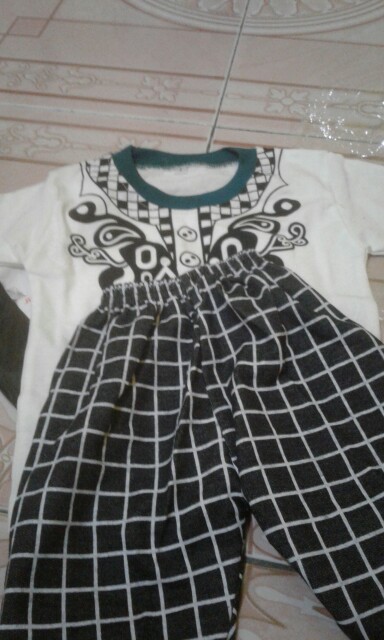 Setelan Anak Laki-laki Usia 6-24 Bulan Gambar Batik Koko