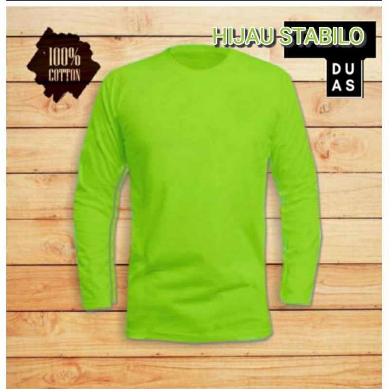 Kaos polos HIJAU STABILO