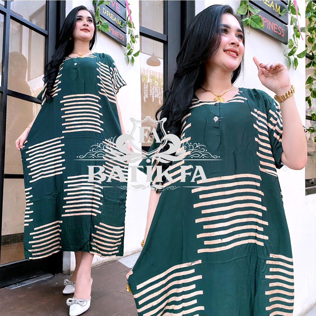 DASTER RAYON JUMBO BIG SIZE XXL CABUTAN | DASTER RAYON NON RUFLE BATIK WANITA  | DASTER KEKINIAN BUSUI KANCING DEPAN MURAH | LAPIS ESTIANA QONITHA NOVIA MARSALIA RODA PERI EMBUN BERCAK TULIP