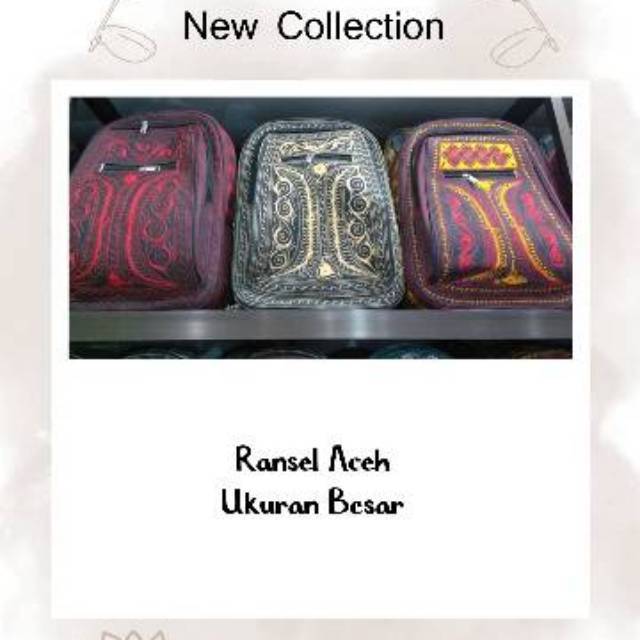 Sauvenir Khas Aceh |... Tas Ransel Aceh Besar (L) / Tas Ransel Bordir / Tas Bordir Aceh