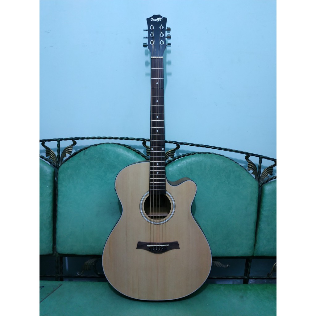 Gitar Akustik Elektrik Merk Cowboy Original Tipe GWC-235 NA Natural Equalizer EQ TUNER Cowboy Murah