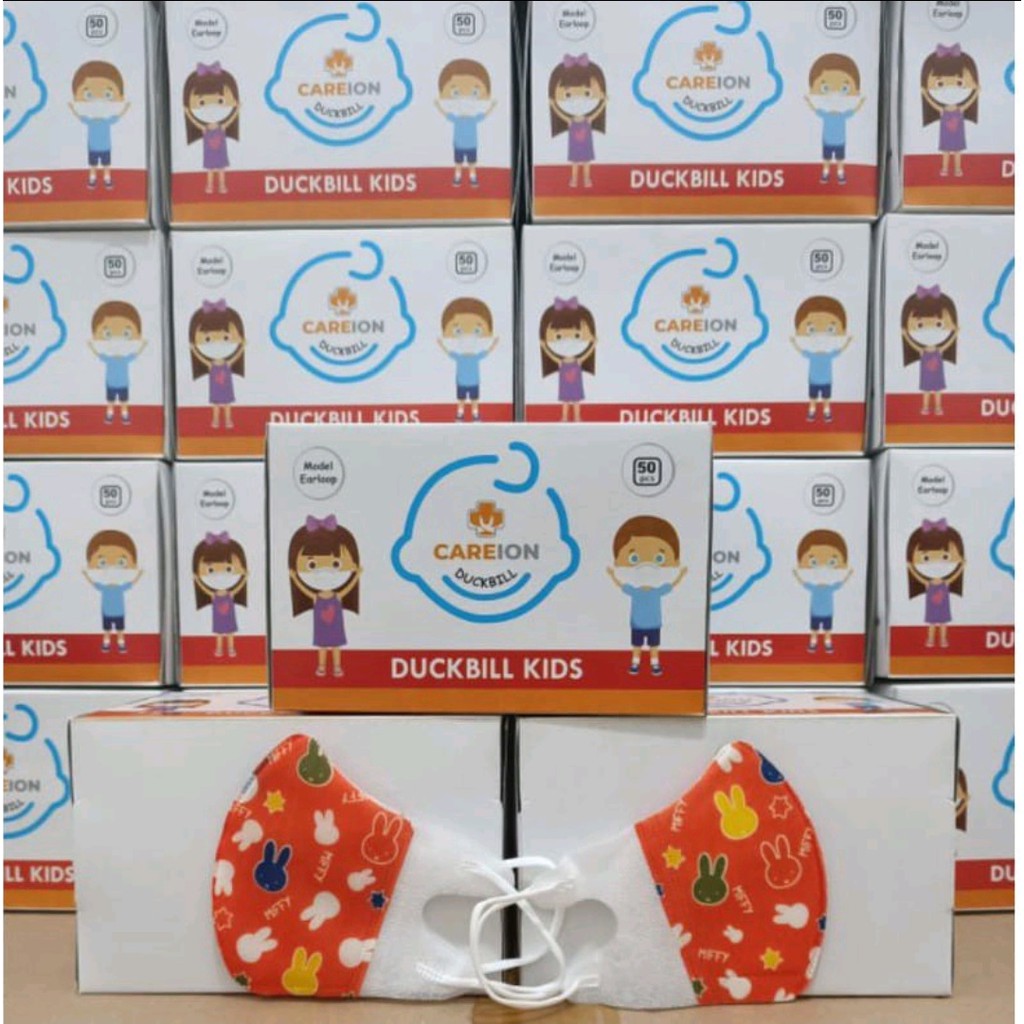 Masker Duckbill Anak 0 - 3 tahun Orginal (Merah)