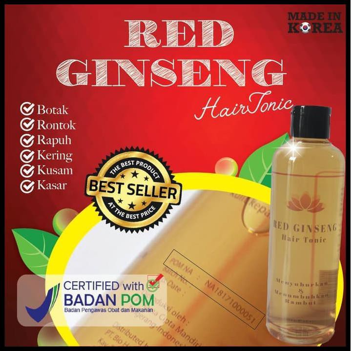 jc7p red ginseng hair tonic ginseng original bpom penumbuh rambut 0g48