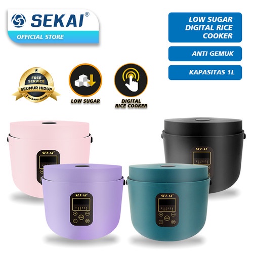 SEKAI CMW 720 RICE COOKER LOW CARBO LESS SUGAR 1 Liter  Low Sugar Low Carbo. Menurunkan kadar gula pada beras