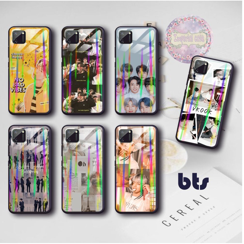 Back Case Glass Aurora BTS Samsung J2prime G530prime A01 CORE A20 A30 A20s A50 A50s A21s A01 IC458