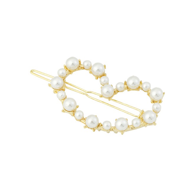 LRC Jepit Rambut Fashion Word Pearl Hairpin