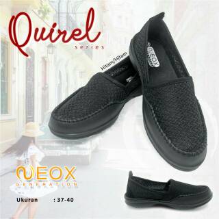  Sepatu  cewek Neox by ardiles  Quirrel full black bisa buat 