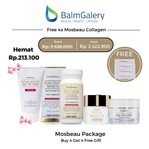 [ISI 8] Gift Package Mosbeau Japanese Whitening Skin Care and Suplement + Free 4x Mosbeau Collagen Jelly / Perawatan Wajah Mencerahkan Memutihkan Glowing