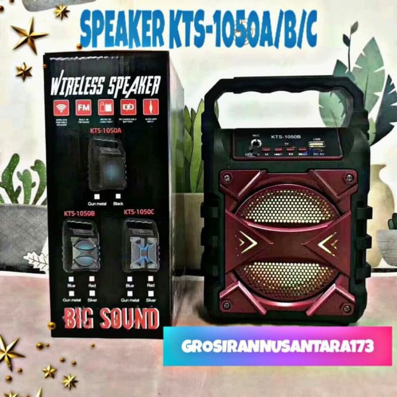 SPEAKER WIRELESS PORTABLE KTS-1050A/B/C/SPEAKER KARAOKE/WIRELES STEREO