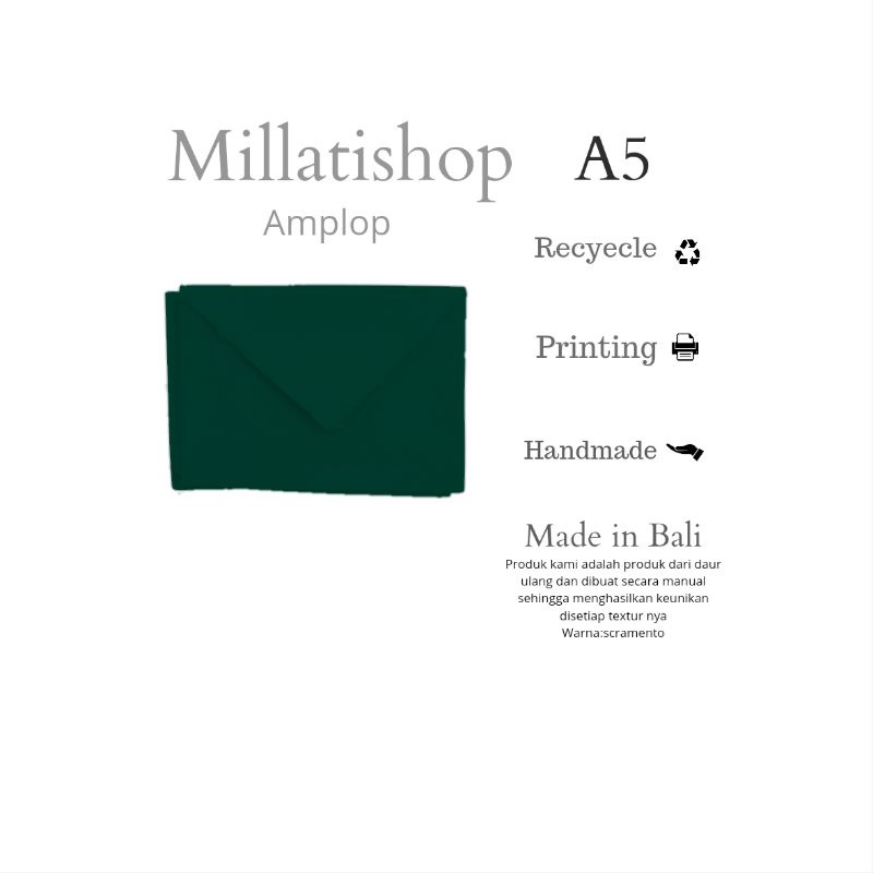 

Amplop kertas daur ulang+handmade+unik