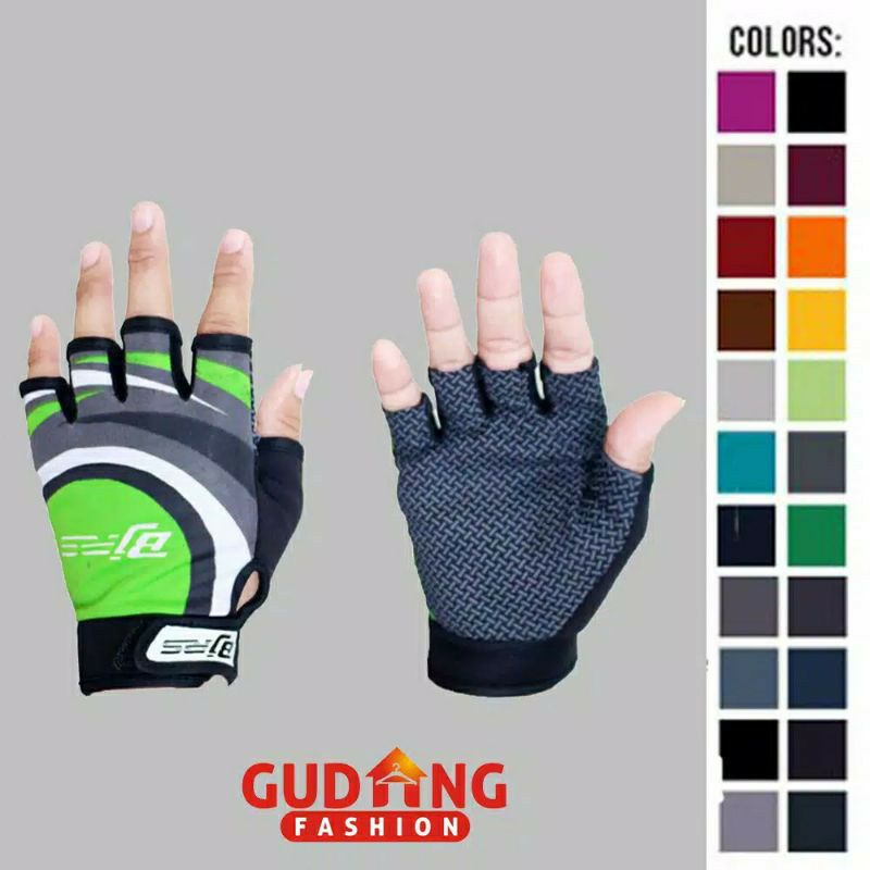 ALS SARUNG TANGAN BJ RS SEPEDA MT TRAIL OFF ROAD HALF FINGER ANTI SLIP