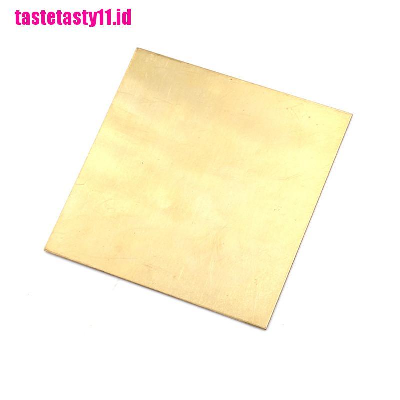 【TTID】Brass Metal Thin Sheet Foil Plate Thick 0.5mm/0.8mm/1mm/2mm 100X100mm DIY