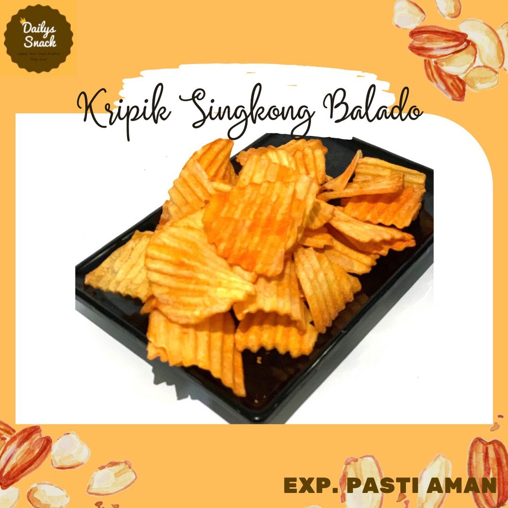 

SNACK KILOAN / MAKANAN RINGAN - KERIPIK SINGKONG TES KEJU, BALADO 500 GRAM