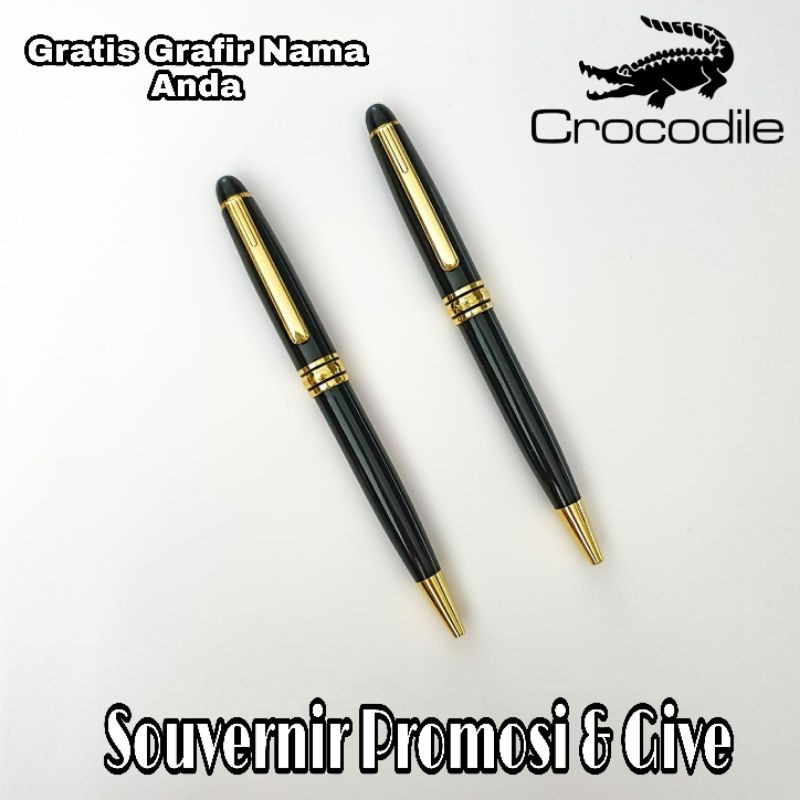 

PULPEN CROCODILE PREMIUM SOUVERNIR PROMOSI GIVE GRATIS CUSTOM GRAFIR NAMA ANDA