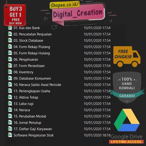 Template Excel Laporan Keuangan Pembukuan Usaha