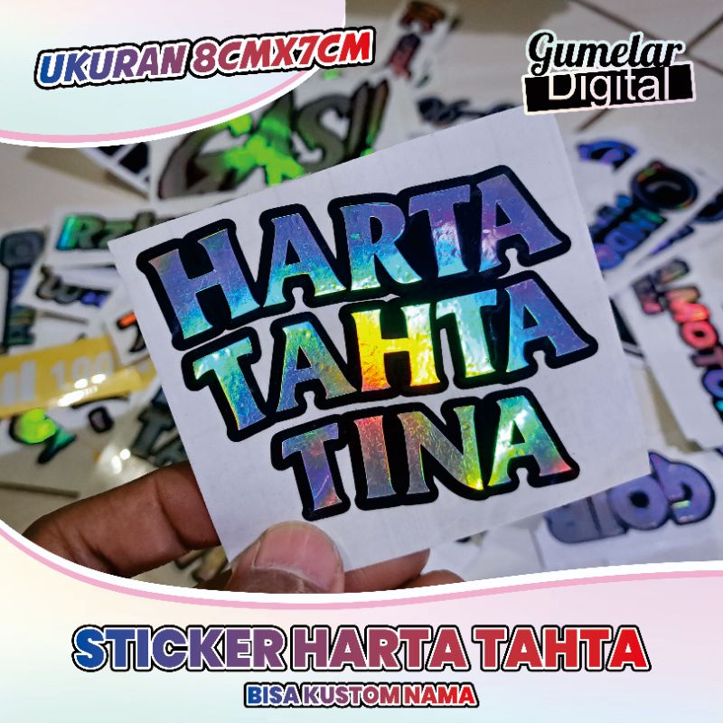 STIKER HARTA TAHTA CUSTOM