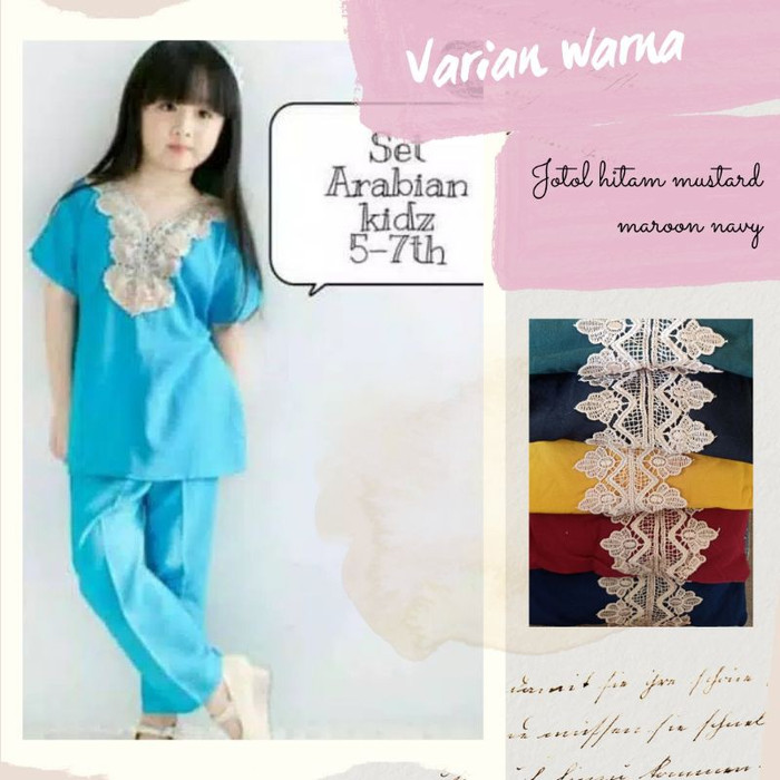 BAJU SETELAN ANAK SETCEL ARABIAN 5-7TH - ACAK