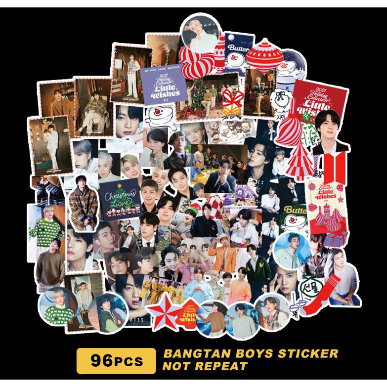 Stiker Motif Print Kartun BTS Lucu Untuk Dekorasi Buku Catatandiary