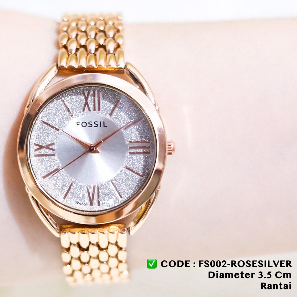 Jam tangan rantai wanita mewah rosegold fashion termurah fashion cewek FS002