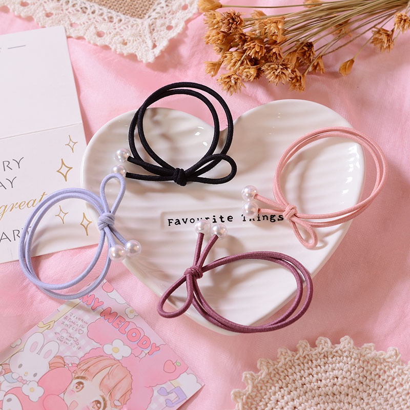 MM - Ikat Rambut Ala Korea Import Murah 1966 Ikat Rambut Korea Ikat Rambut Pendek Ikat Rambut Lucu-4