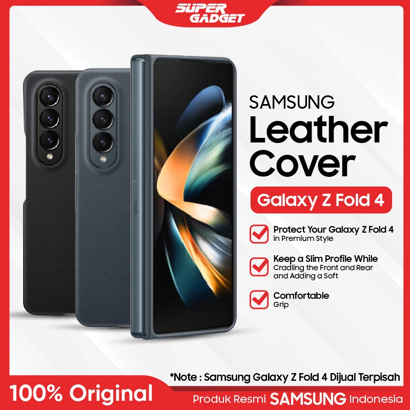 Casing Samsung Galaxy Z Fold4 5G Leather Cover Hardcase Case Bahan Kulit Kesing Pelindung Hp