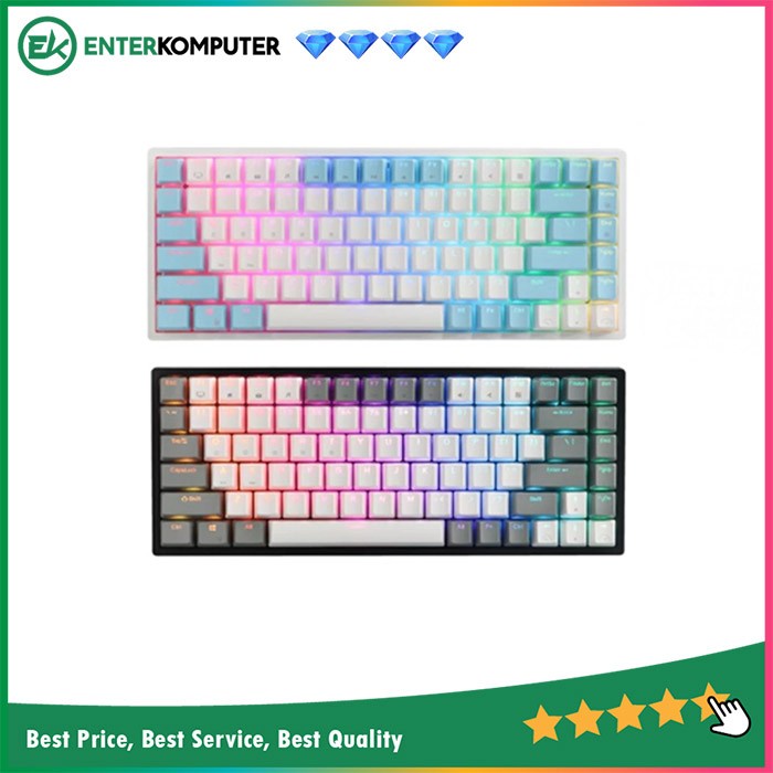 Rexus Dexa M84 Ultimate Mechanical Keyboard Gaming (White/Black)