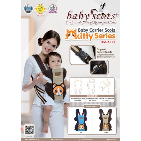 Gendongan Ransel Bayi Baby Scot Kitty Series / Baby Carrier