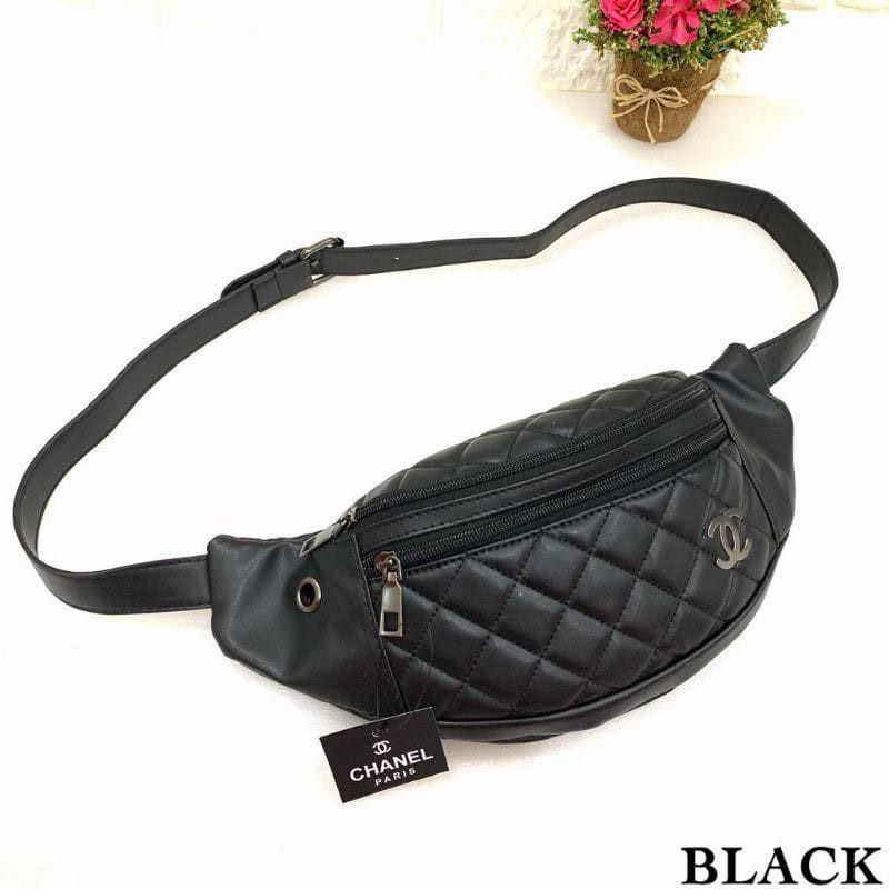 Tas Waistbag wanita model Terbaru tas bahu pinggang waist bag tali bisban tas wanita pria bordir aqa collection zigzag