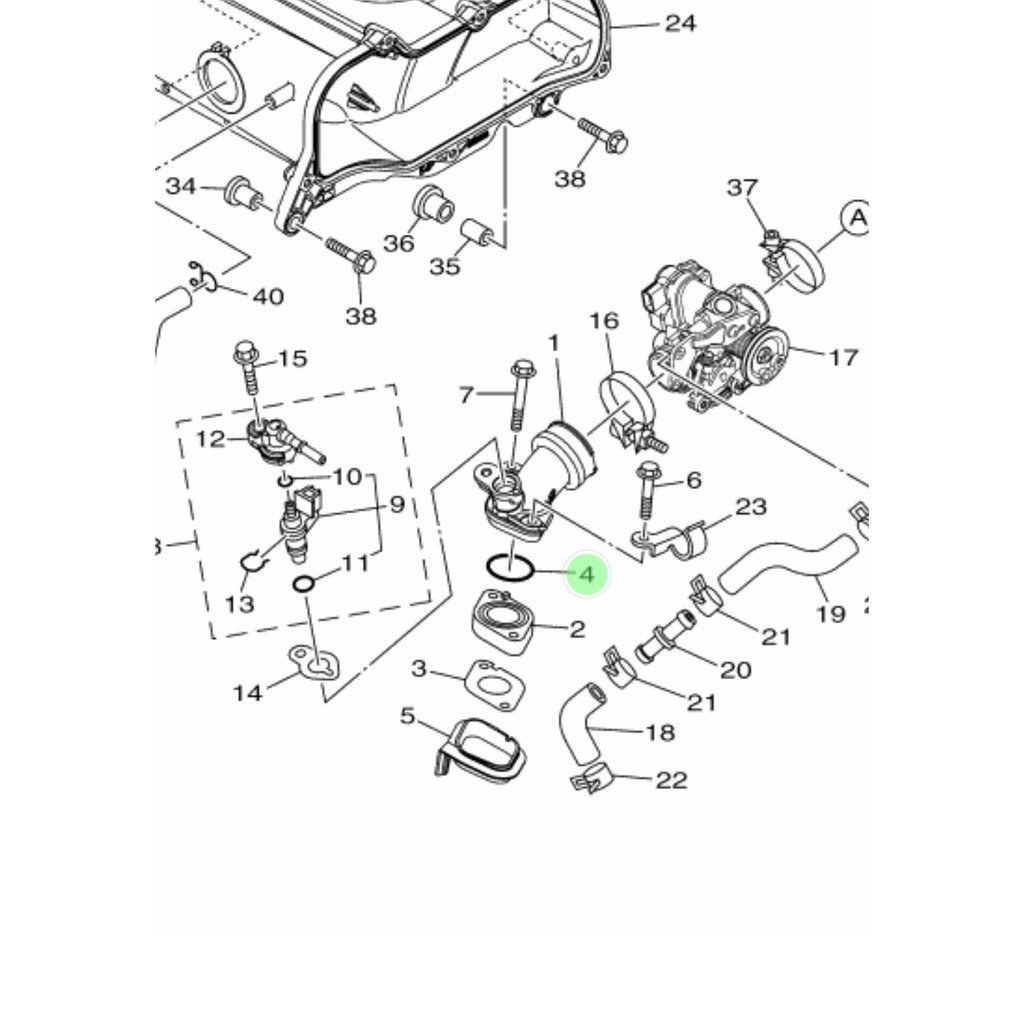 KARET ORING INTAKE INTEK MANIPUL MANIFOLD MIO J SOUL GT FINO FI XRIDE 115 JUPITER Z1 ORIGINAL YGP 93210-30611