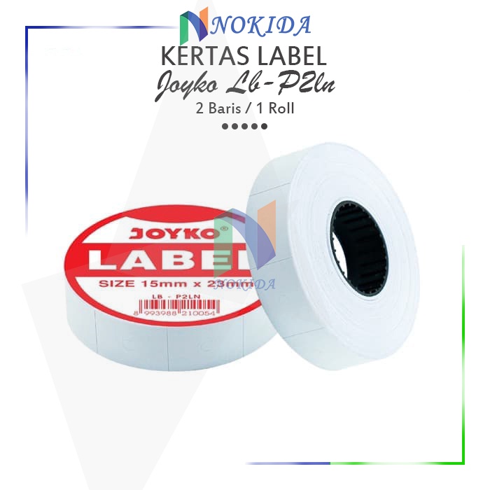 

Nokida Kertas Label LB-P2LN [1 Roll] 2 Baris / Label Harga / Price Label Produk Expired Joyko