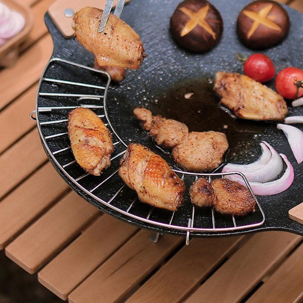 Lanfy Cooling Rack Barbecue Grid Rak Insulasi Panas Setengah Lingkaran Rak Saringan Minyak Steam Baking Rack Baking Pan