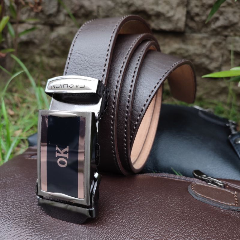 Jumbo | Gesper Pria Jepit Kulit Sintetis | Ikat Pinggang Pria Jumbo 145 High Quality | Sabuk Pria Favorit