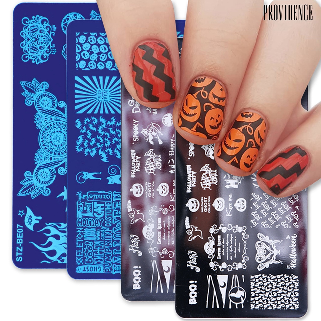 Providence Plat Stempel Kuku Motif Halloween Untuk Manicure / Nail Art / Salon