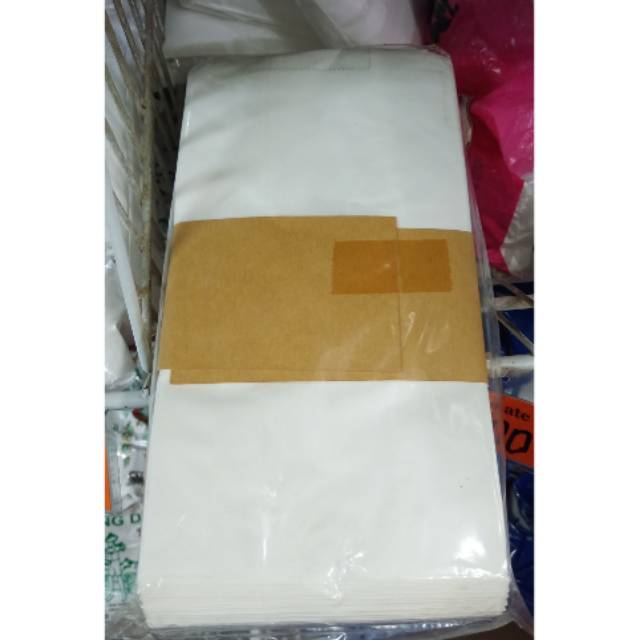 

Paper bag warna putih susu isi 100 ukuran kecil dan sedang