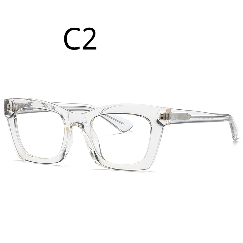 【YUZHU】COD Fashion Baru Warna Matching Cat Eye Glasses