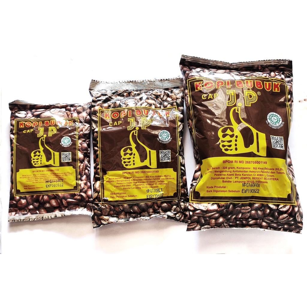 

Kopi Bubuk JP Cap Jempol Kanan 90 Gr | Kopi Lampung (Asli)